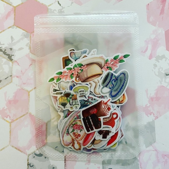 Coffee and Tea Cafe, Beautiful Tea Cups, 19 Deco Stickers - Picture 11 of 11